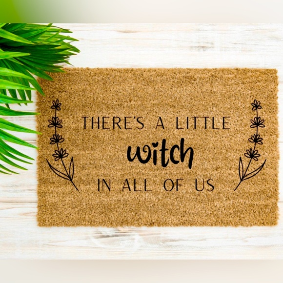 There’s A Little Witch In All Of Us Hand-Painted Coir Doormat - Picture 1 of 1